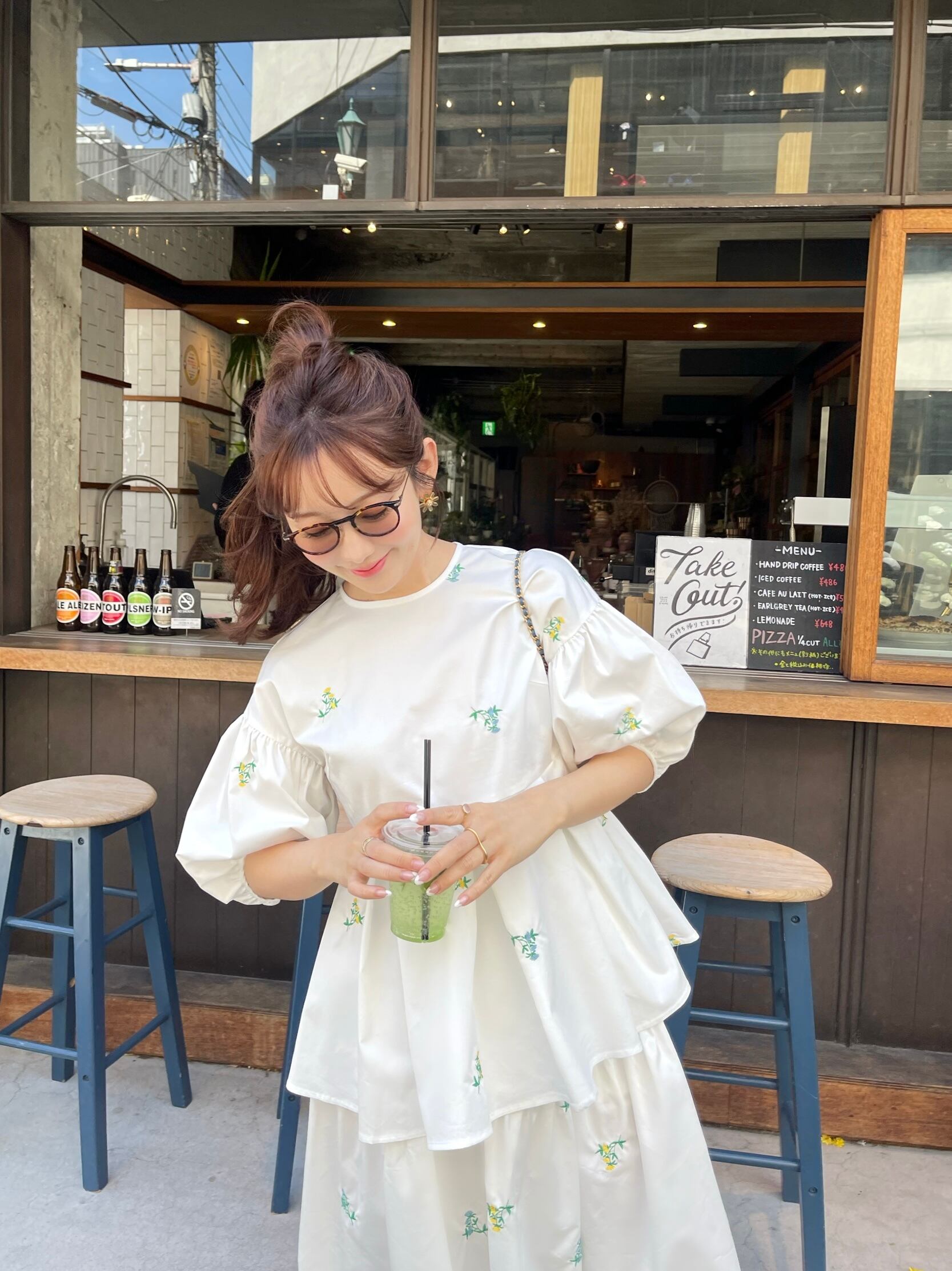 hyeon ヘヨン　sheer cloudy blouse ブラウス