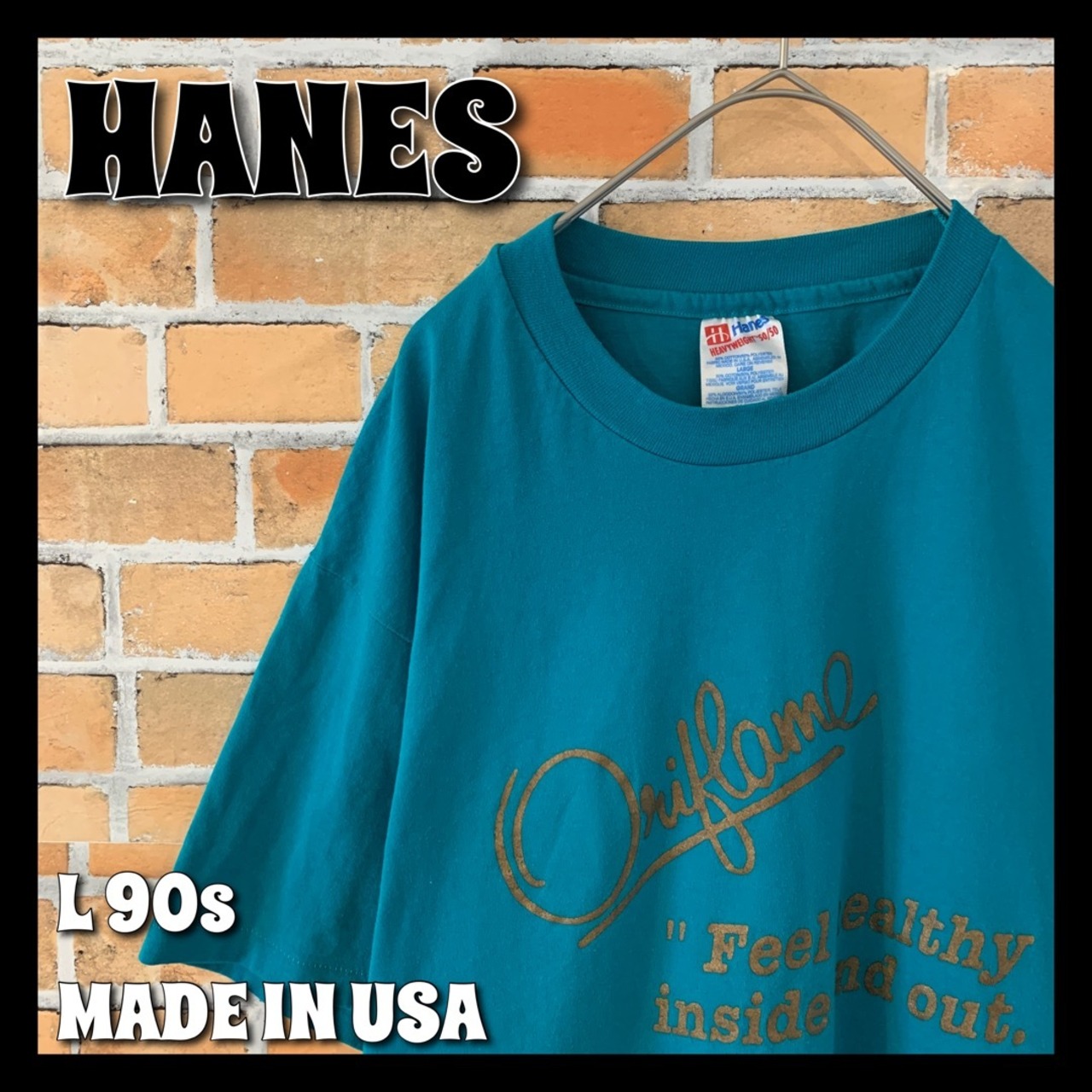 【HANES】90s ヴィンテージ USA製 Tシャツ L アメリカ古着