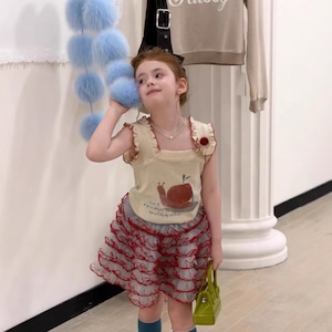 夏カタツムリ柄ベスト