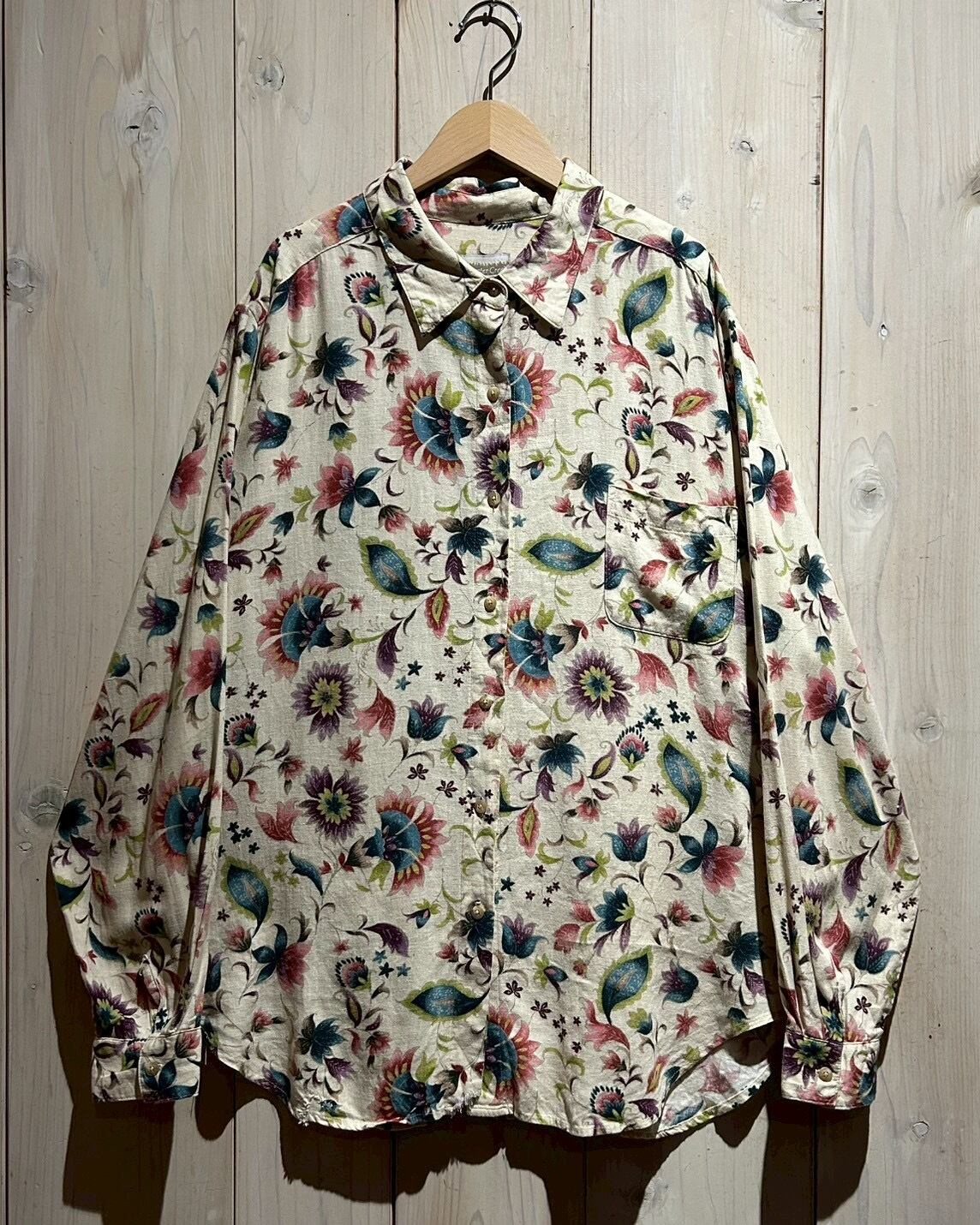 a.k.a.C.a.k.a vintage】Beautiful Flower Pattern Vintage Loose L/S