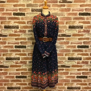 Flower Navy One-piece