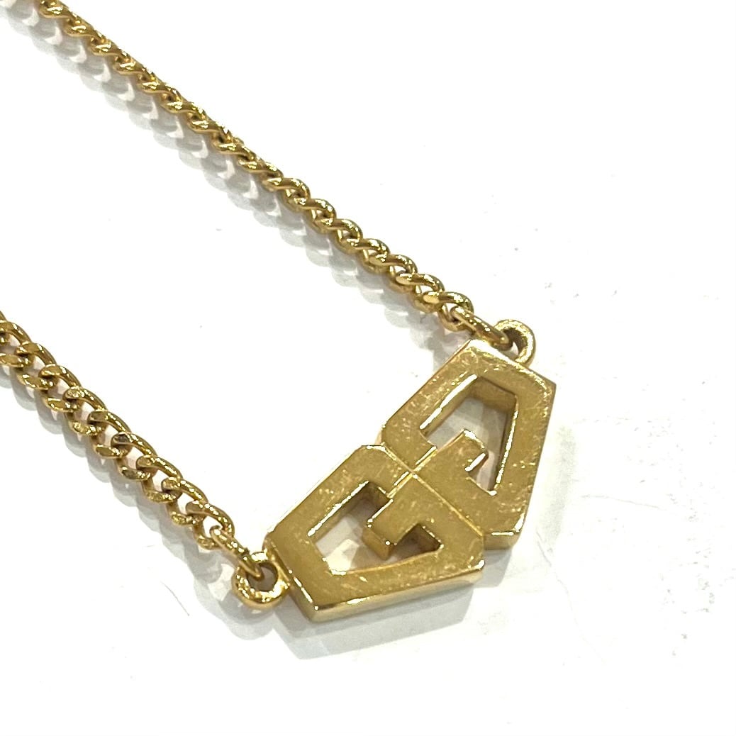 ミ*♡様 アクセサリーまとめ　GIVENCHY ゴールドアクセサリー　刻印　遺品 GIVENCHY】2350 1979刻印 ヴィンテージロゴネックレス ゴールド