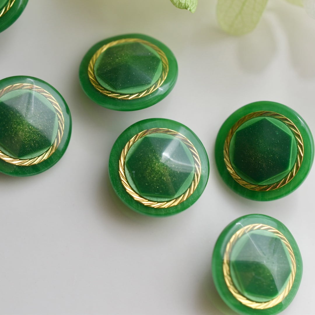 ゴールドリング×グリーンヘキサゴン 15㎜