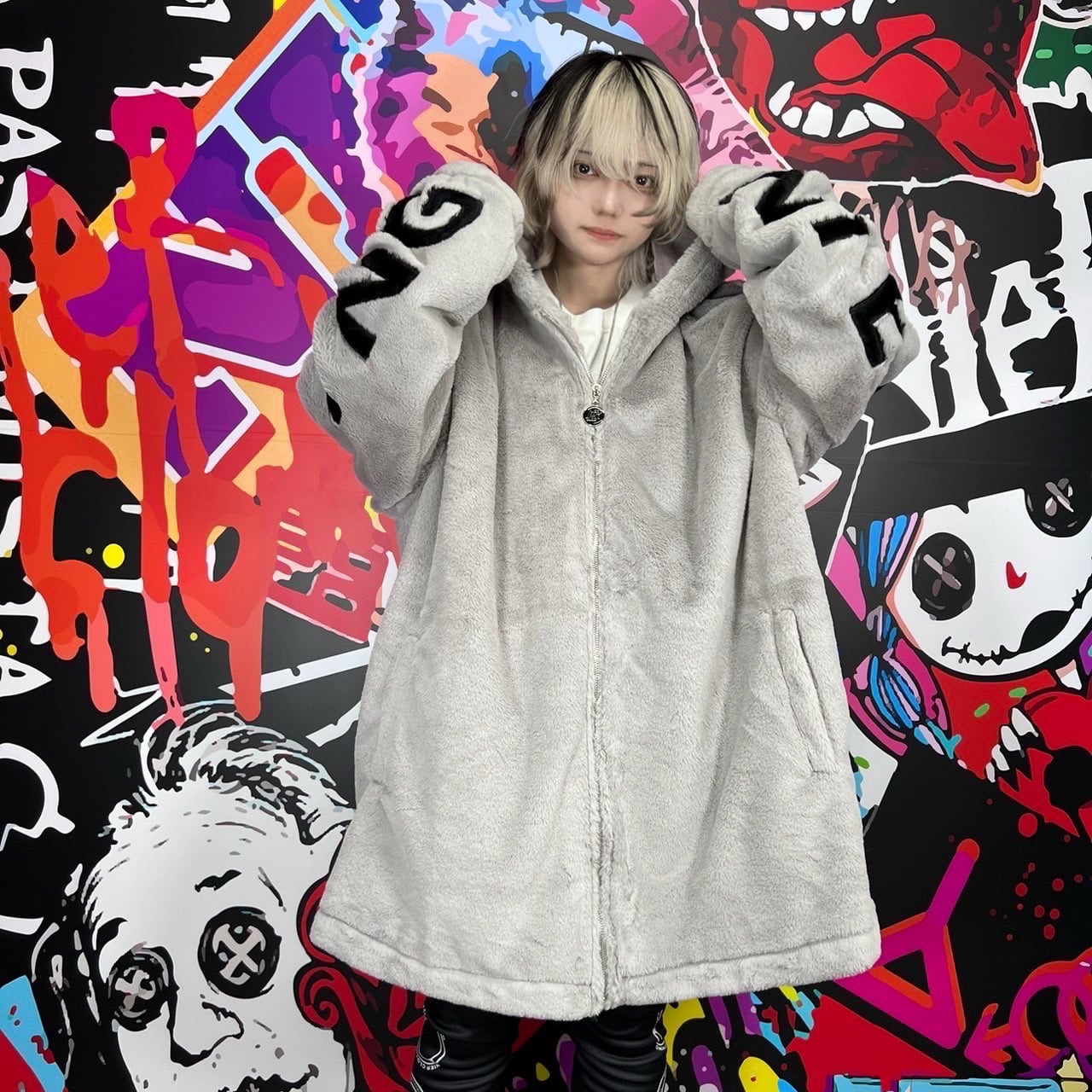 超ふわもこZIP OUTER【GRAY×BLACK】 | NIER CLOTHING