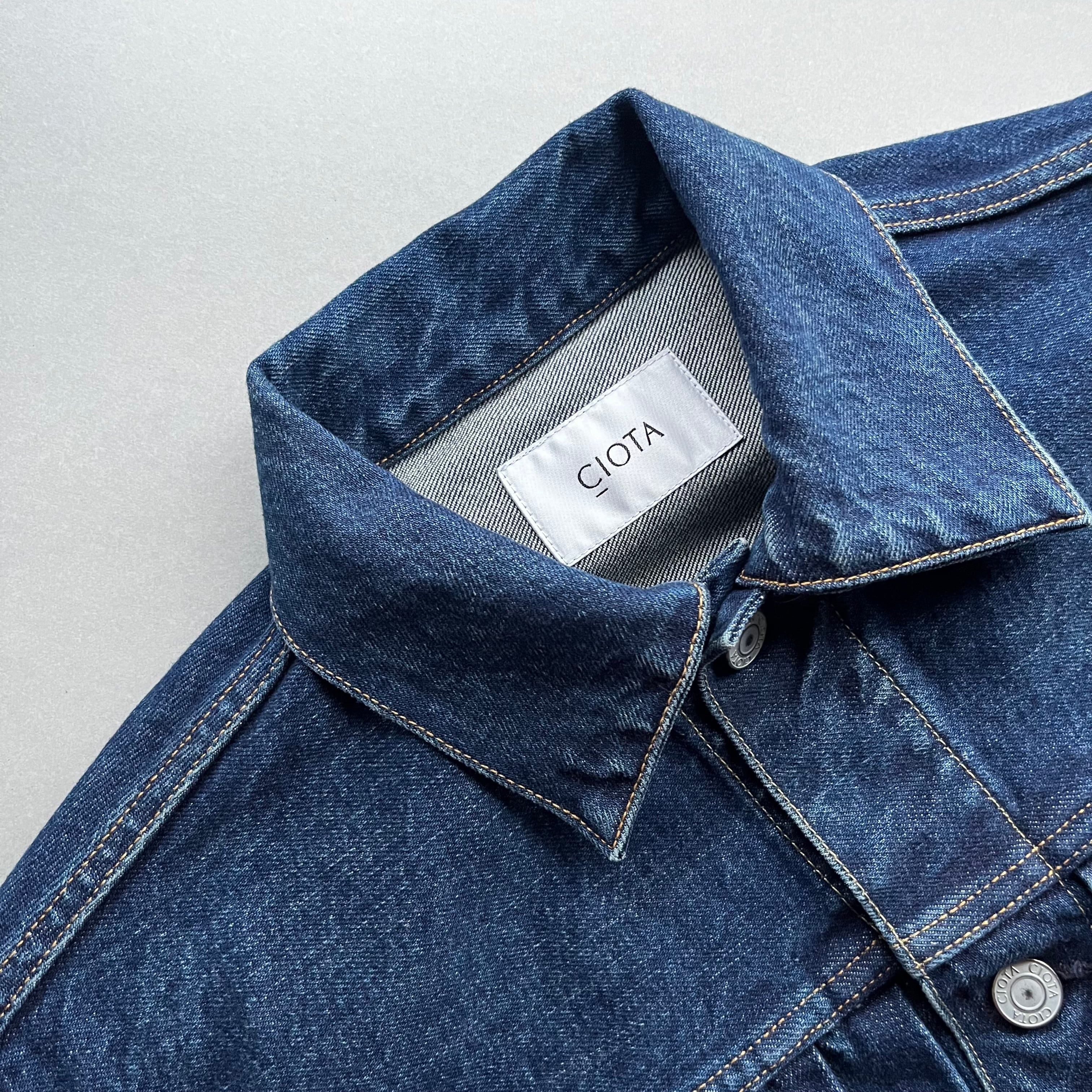 CIOTA｜Double Pocket Denim Jacket , Dark Blue (Damage) | CORNER_122