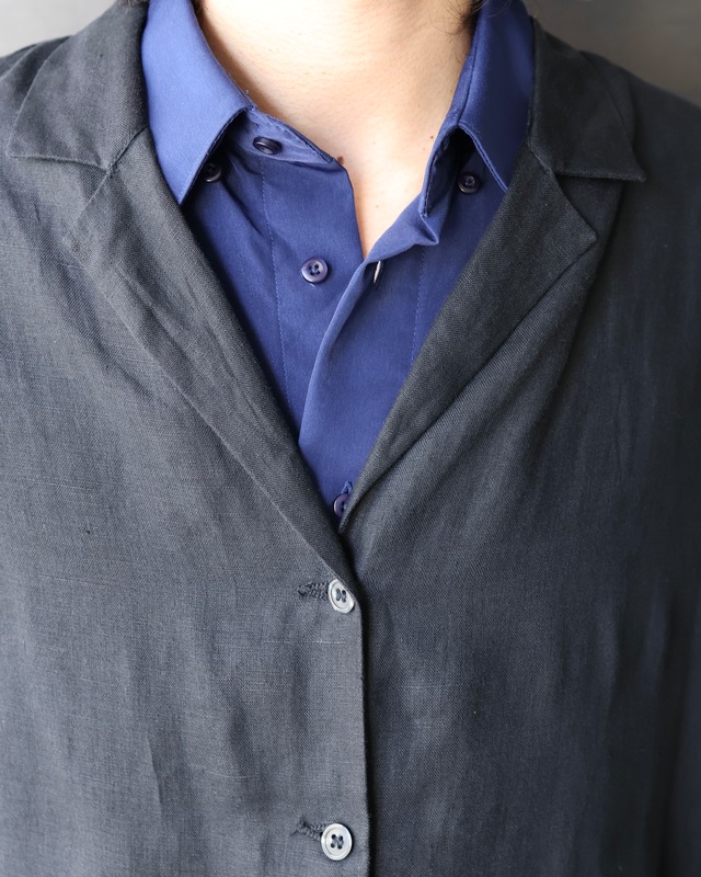 Side slit linen jacket