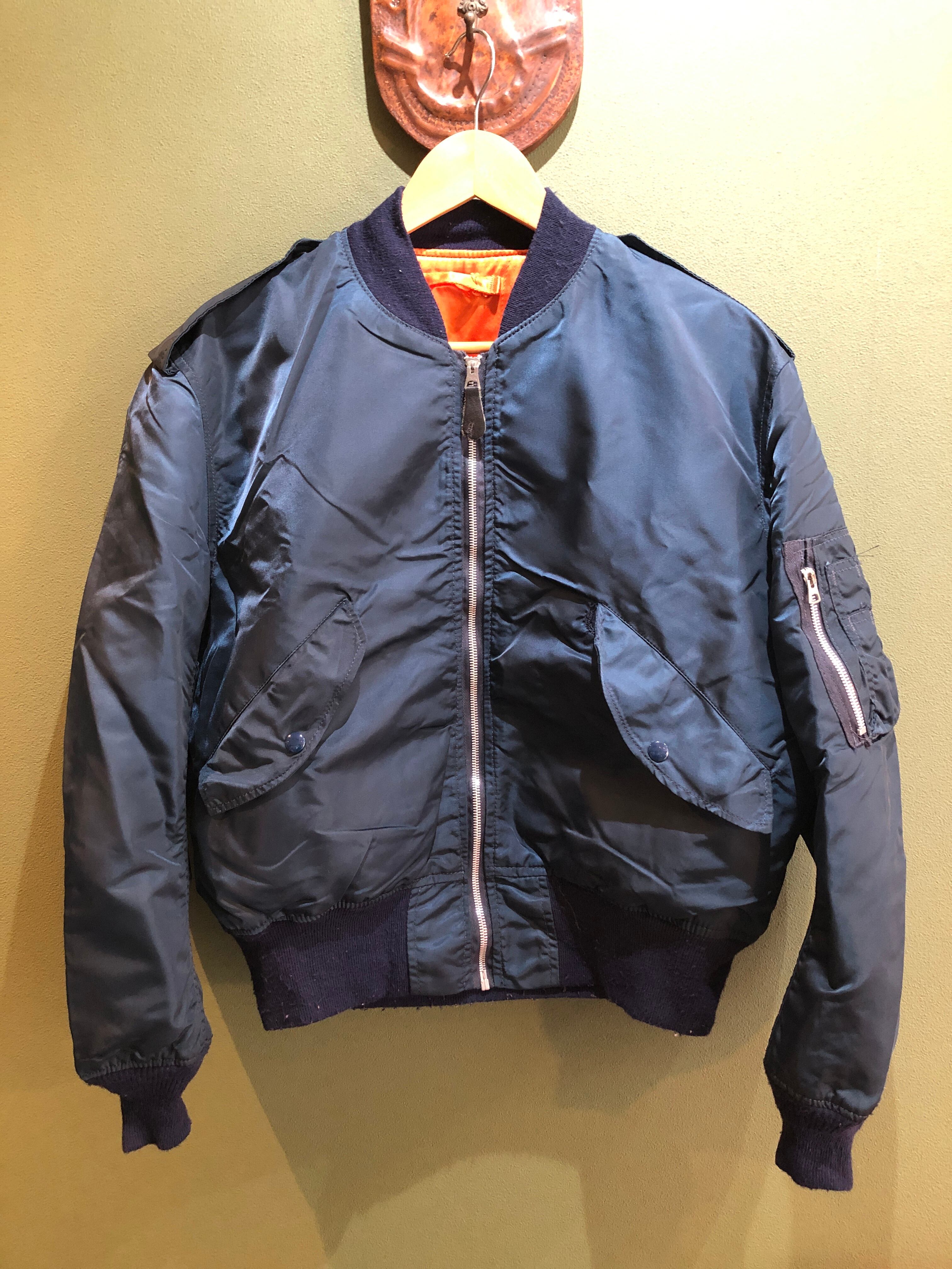 ALPHA TYPE L2B 90年代USA製 フライトジャケットsize LARGE ネイビー 