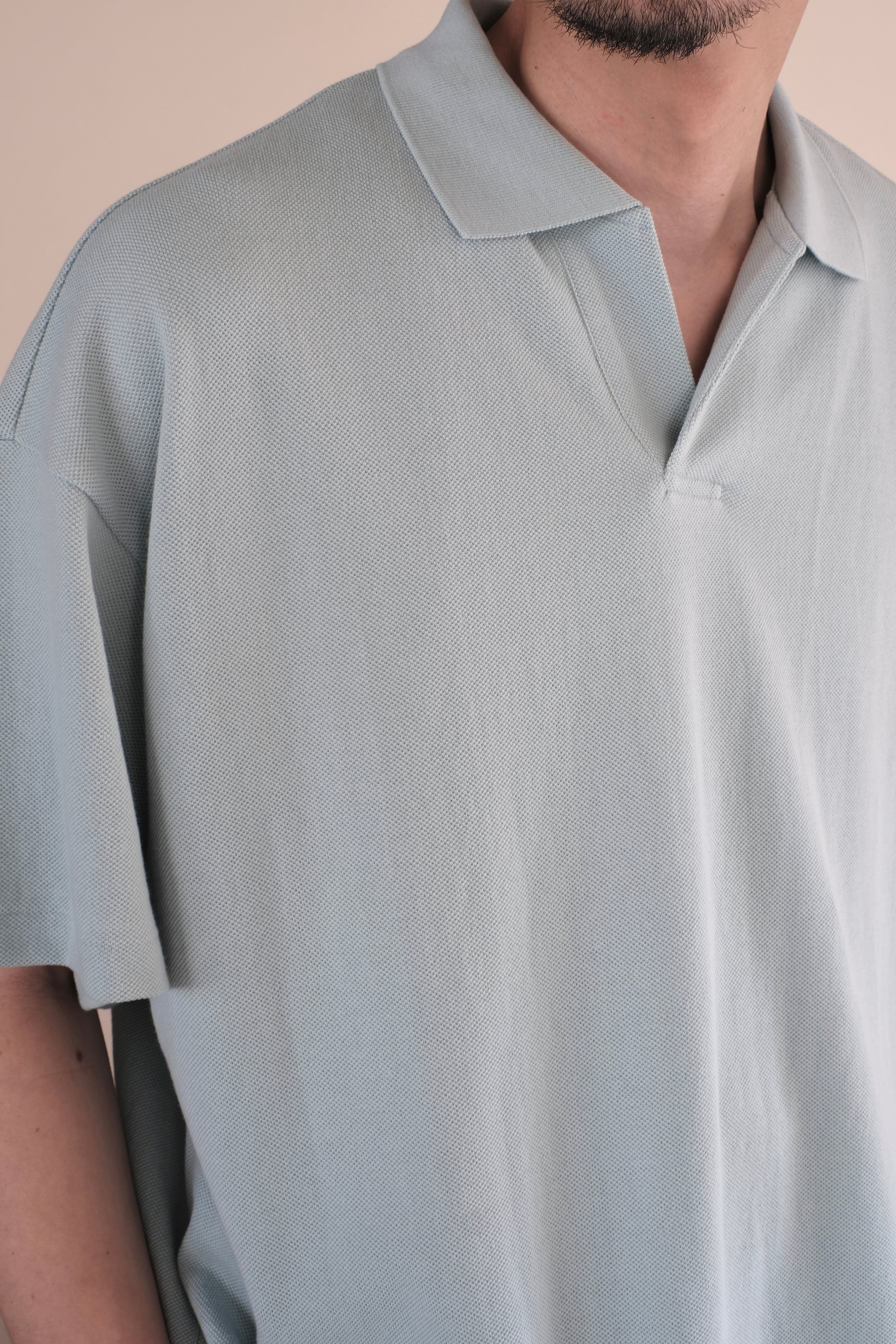 Graphpaper / Cotton Pique Jersey S/S Skipper Polo | LIVING
