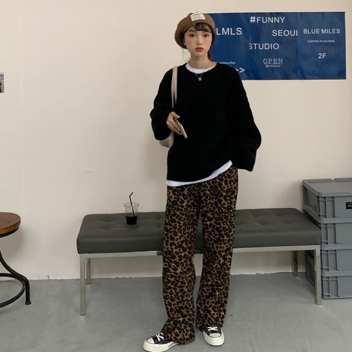 スタイルスリムオータムウィンターセーター パンツ カジュアル 秋物 冬物 モンロー68335800670