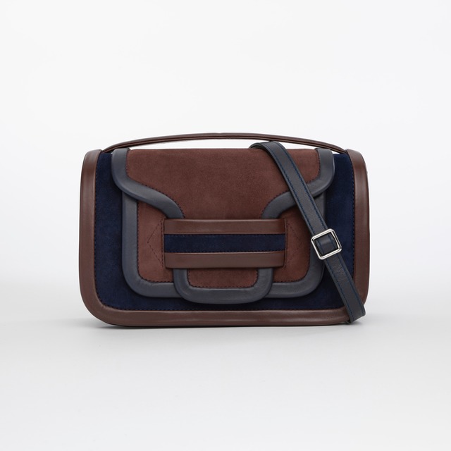 PIERRE HARDY　ALPHA BAG MAX　NAVY BROWN