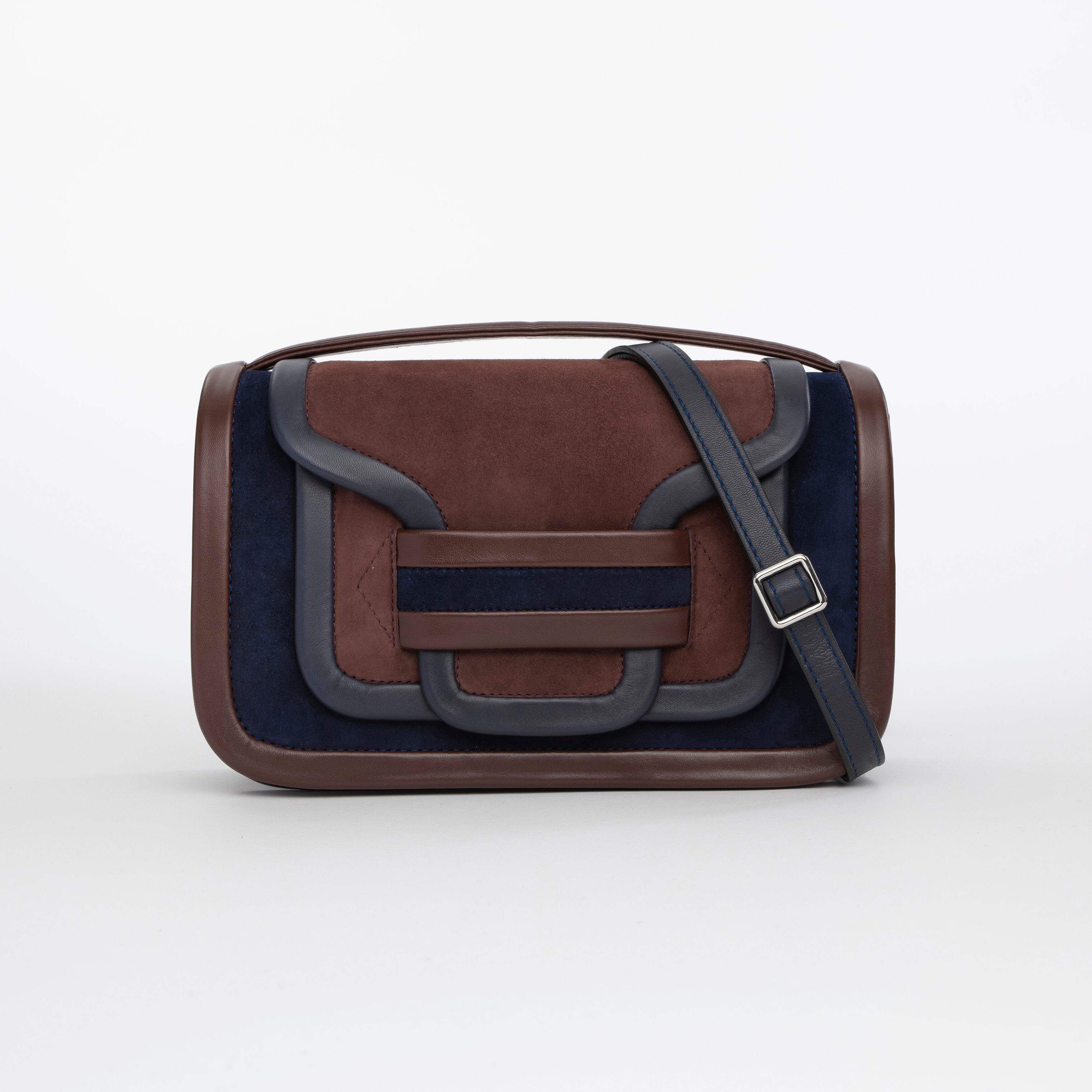 PIERRE HARDY ALPHA BAG MAX NAVY BROWN