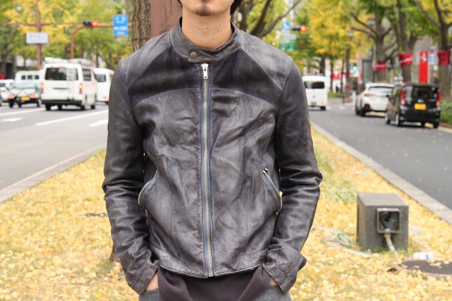 M.G. VULPINARI Rimini Leather Jacket Italy製