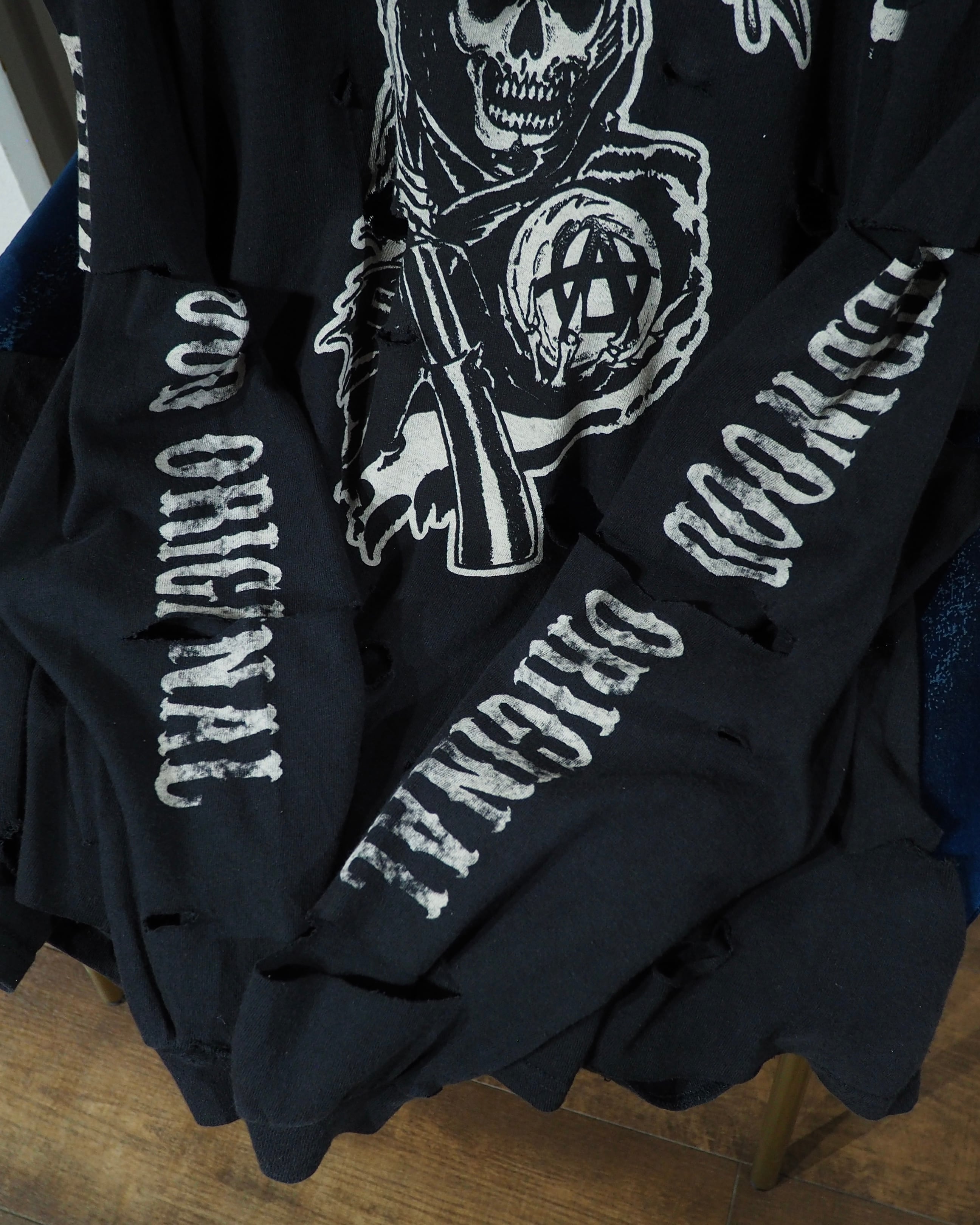” 循環 ” ” 死神 - Grim reaper ” Boro Circulation Re:make long sleeve Tee