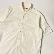 CASTELBAJAC カステルバジャック SPORT デザイン半袖シャツ 3/ホワイト アイボリー 系