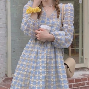 【RL261】Sweet Puffsleeves  One-piece（甘い パフスリーブ ワンピース）