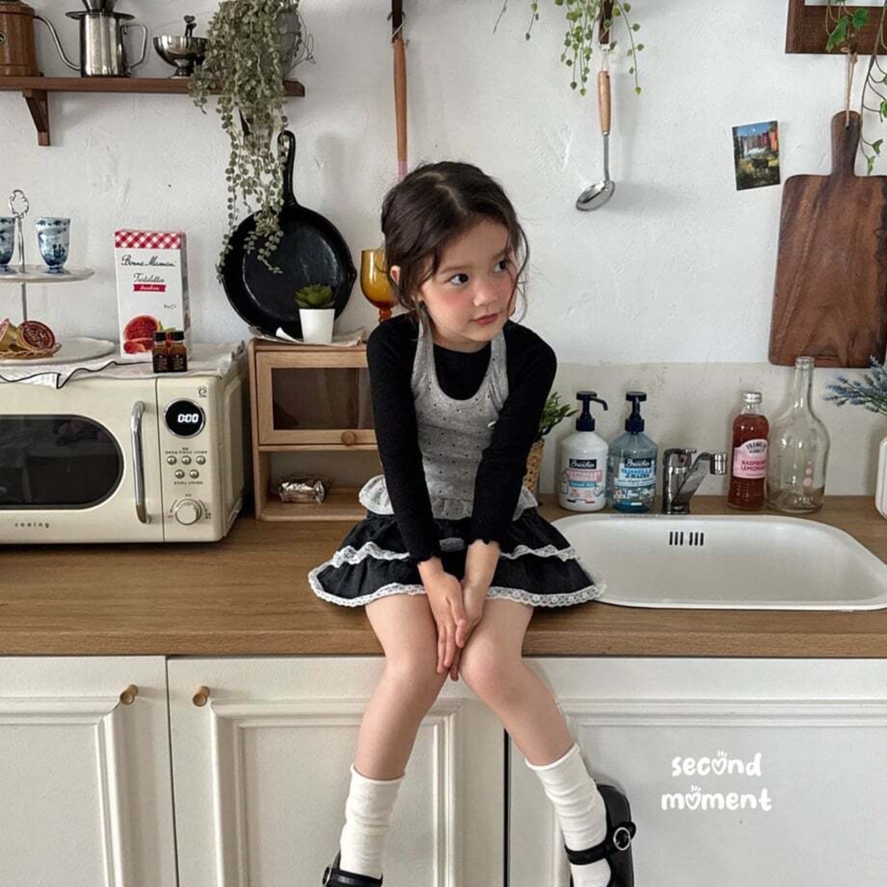 韓国子供服 / 26Autumn / 〖取寄〗second moment / シュガードットホルターネック / キッズ服 / 女子服 *XS~JL*