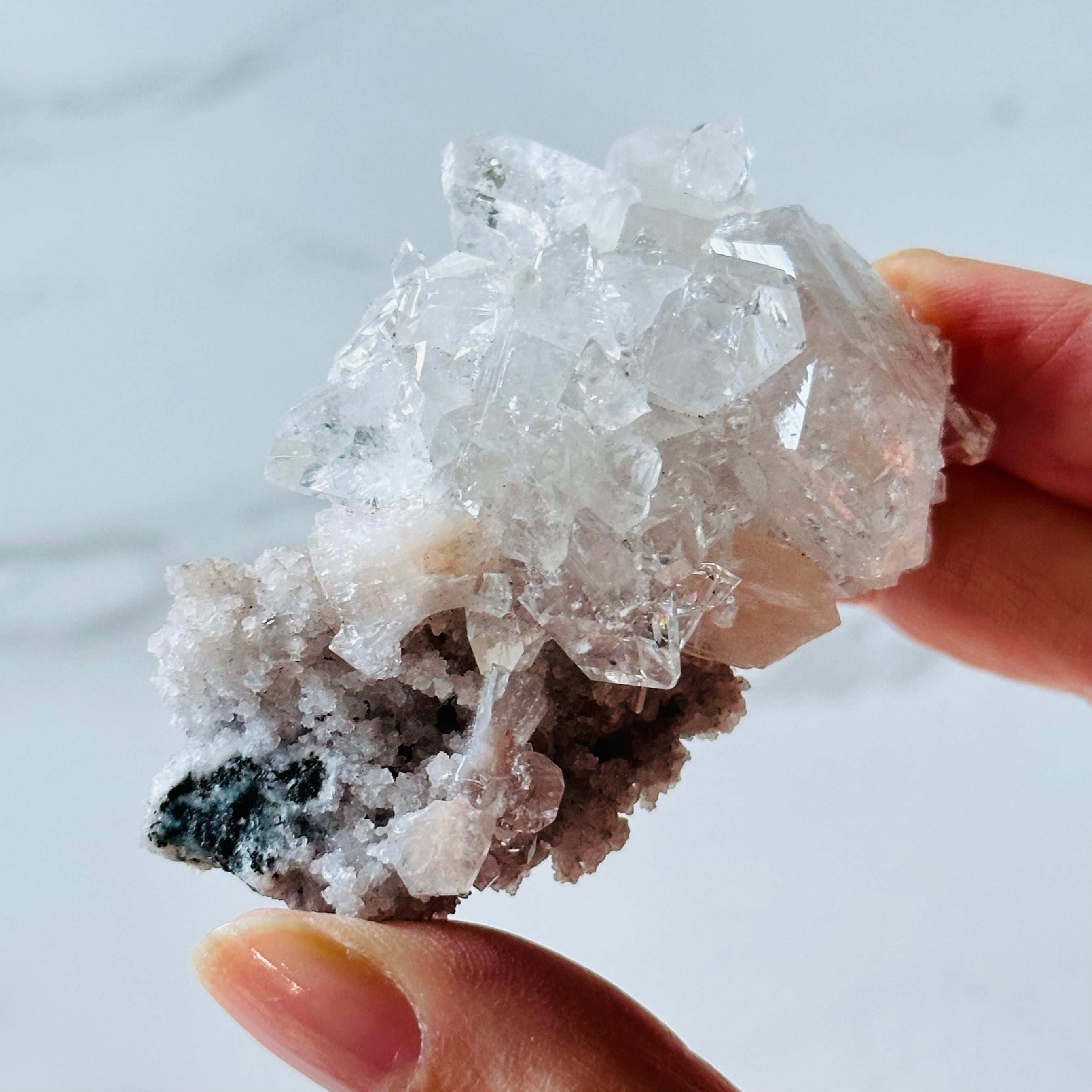 クラスター アポフィライト 霊力高 インド産アポフィライトクラスター