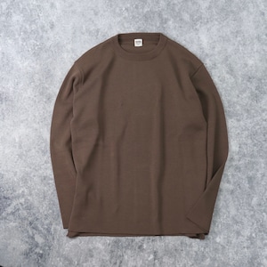 【BARNS OUTFITTERS】MILANO RIB SWEATER  (BROWN) ニット　セーター　バーンズアウトフィッターズ　日本製　MADE IN JAPAN