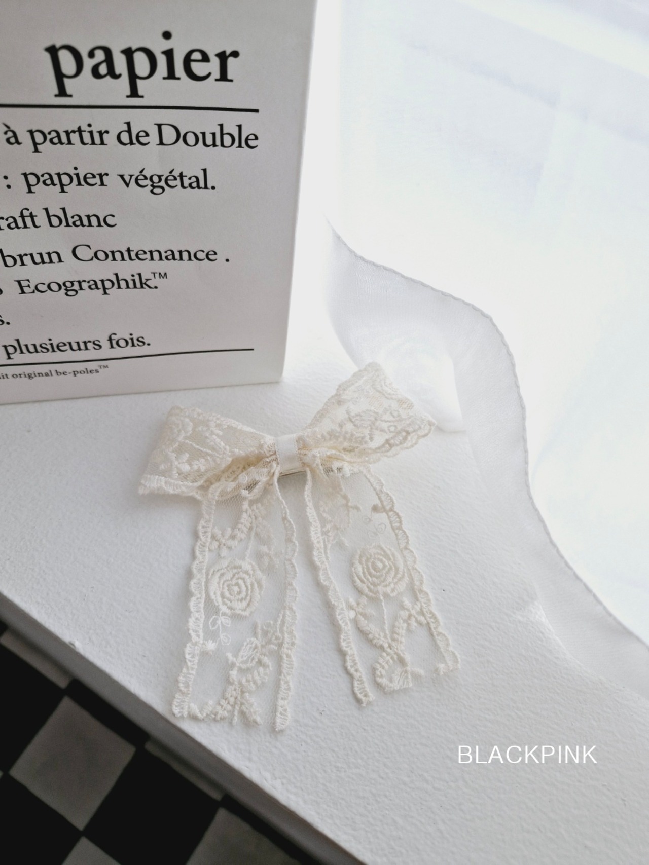 [BLACKPINK] Accessory) Barbara Ribbon Pin / [블랙핑크] 악세)바바라리본핀