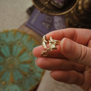 White lily brass ring