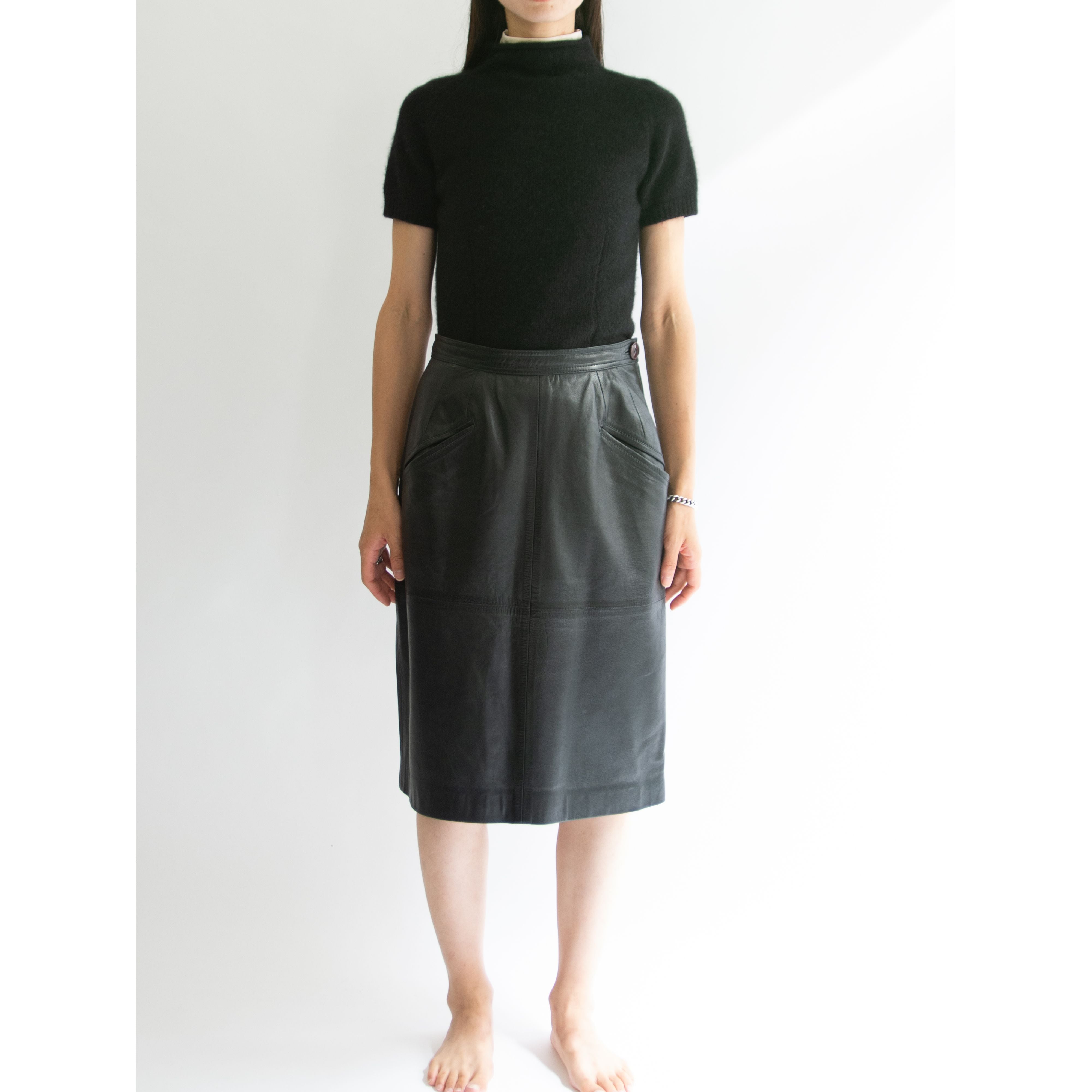 【LOEWE】Made in Spain Leather Skirt（ロエベ スペイン製 レザースカート）