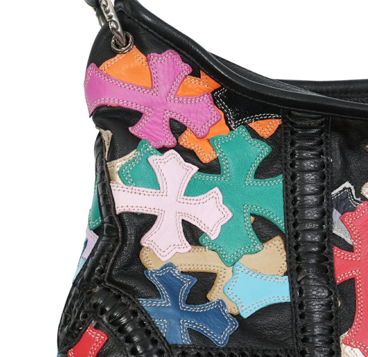 CHROME HEARTS クロムハーツ クロスパッチ カバン マルチカラー