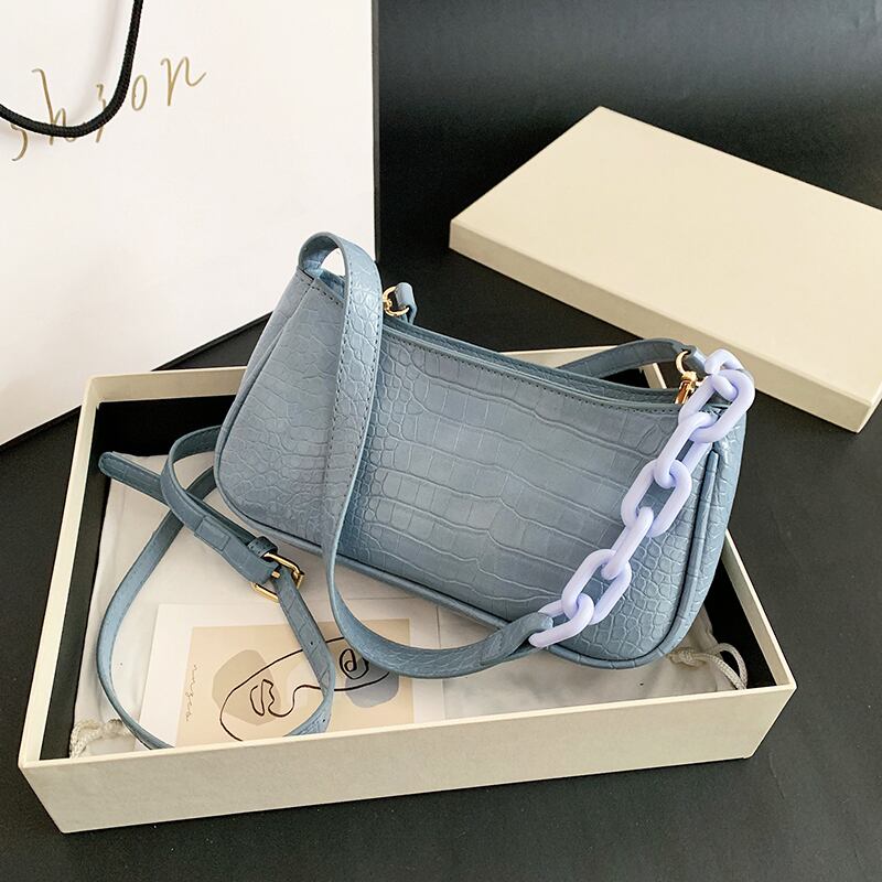 テクスチャスモールバッグ女性バッグ2020新しい波夏のファッションチェーンショルダーメッセンジャーバッグネット赤脇バッグ Tiancai_Wing_Bag0545446