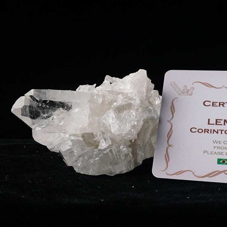 水晶 クラスター 原石 ブラジル ミナスジェライス州 コリント産 レムリアンシード 証明書付属 一点物 272-219