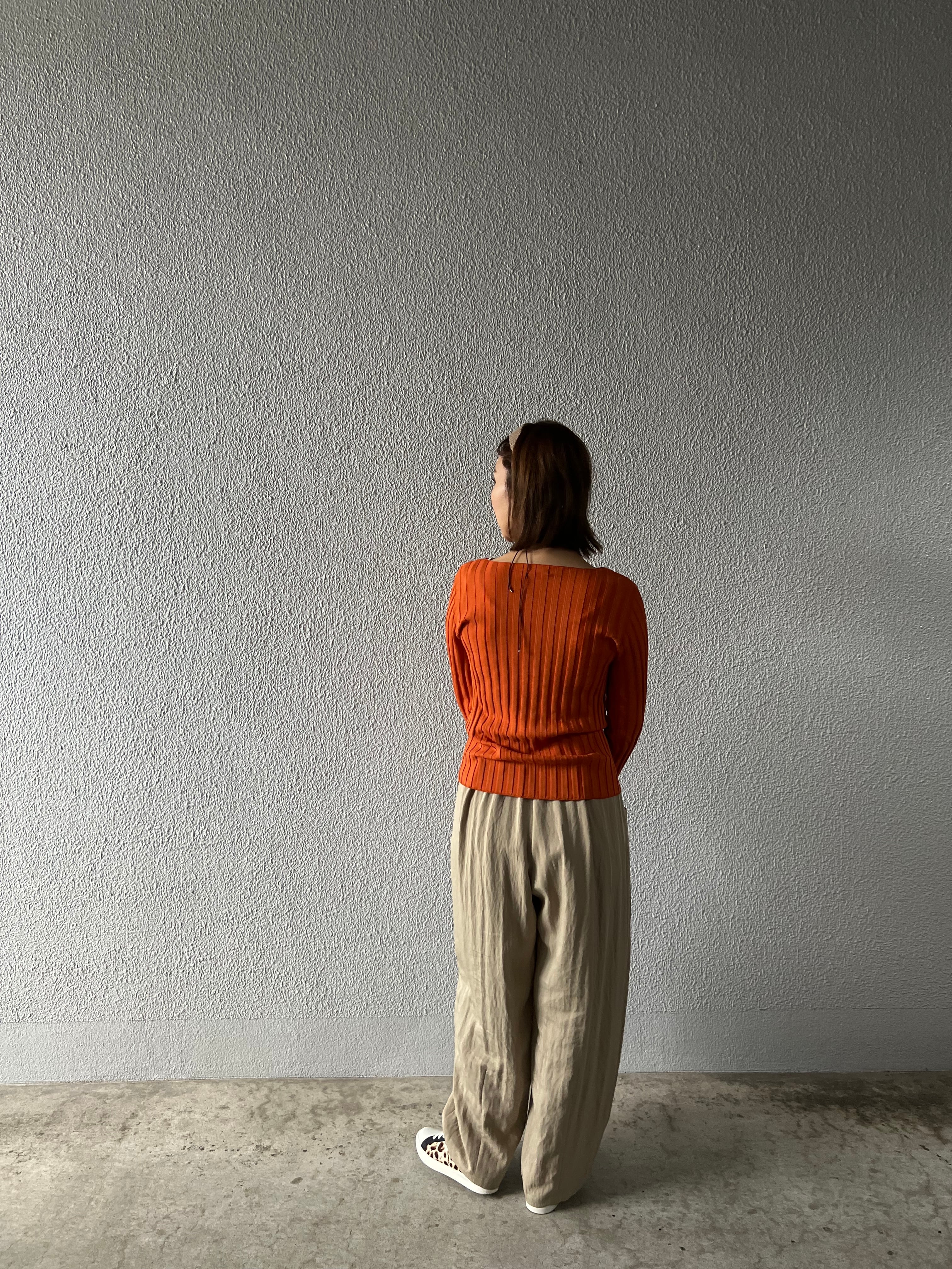 新色追加【 SELECT】ワイドリブボートネックプルオーバー 19-0444