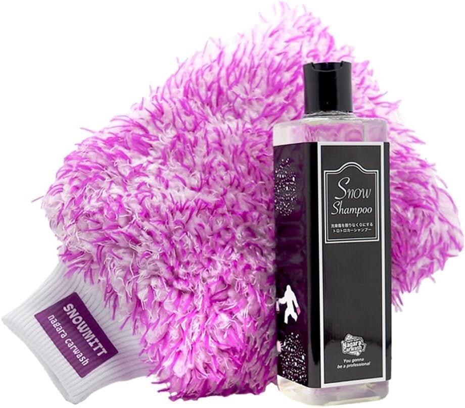 ながら洗車】 スノーシャンプー ミットセット『 洗車傷を限りなく0に