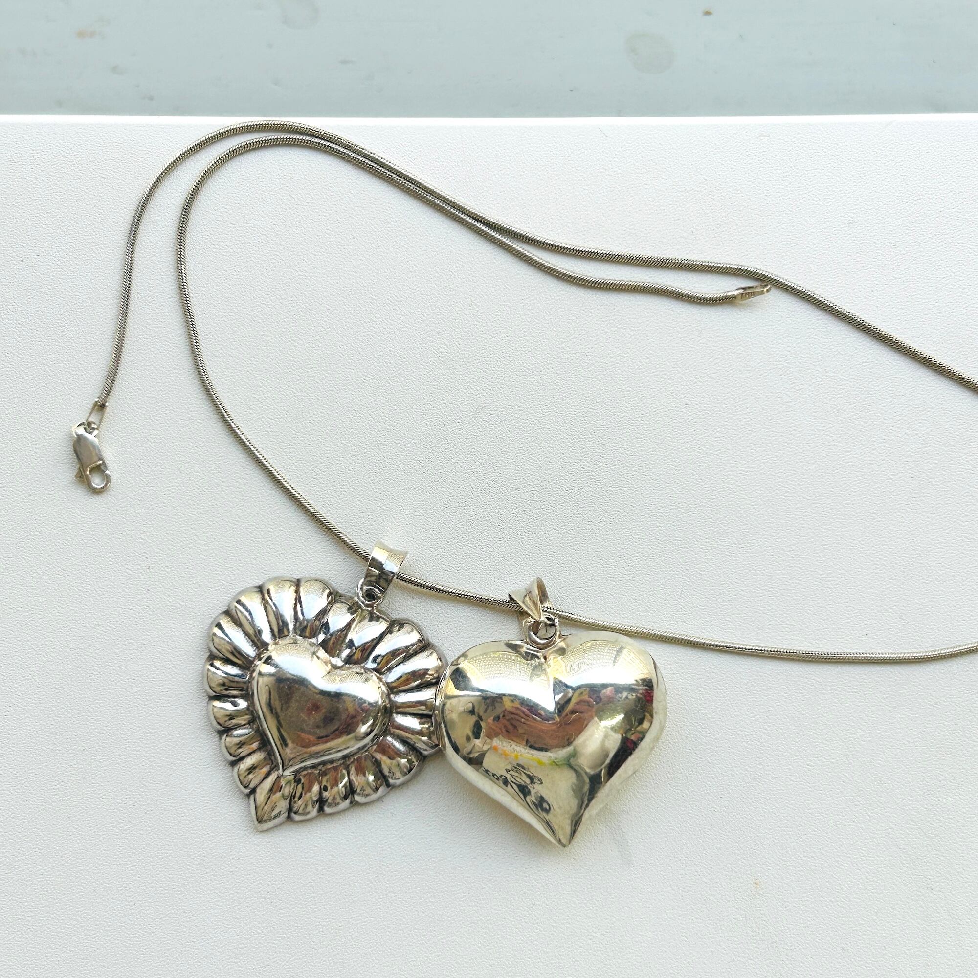 シルバー925 Puffy heart チャーム | Milo Antiques & Vintage