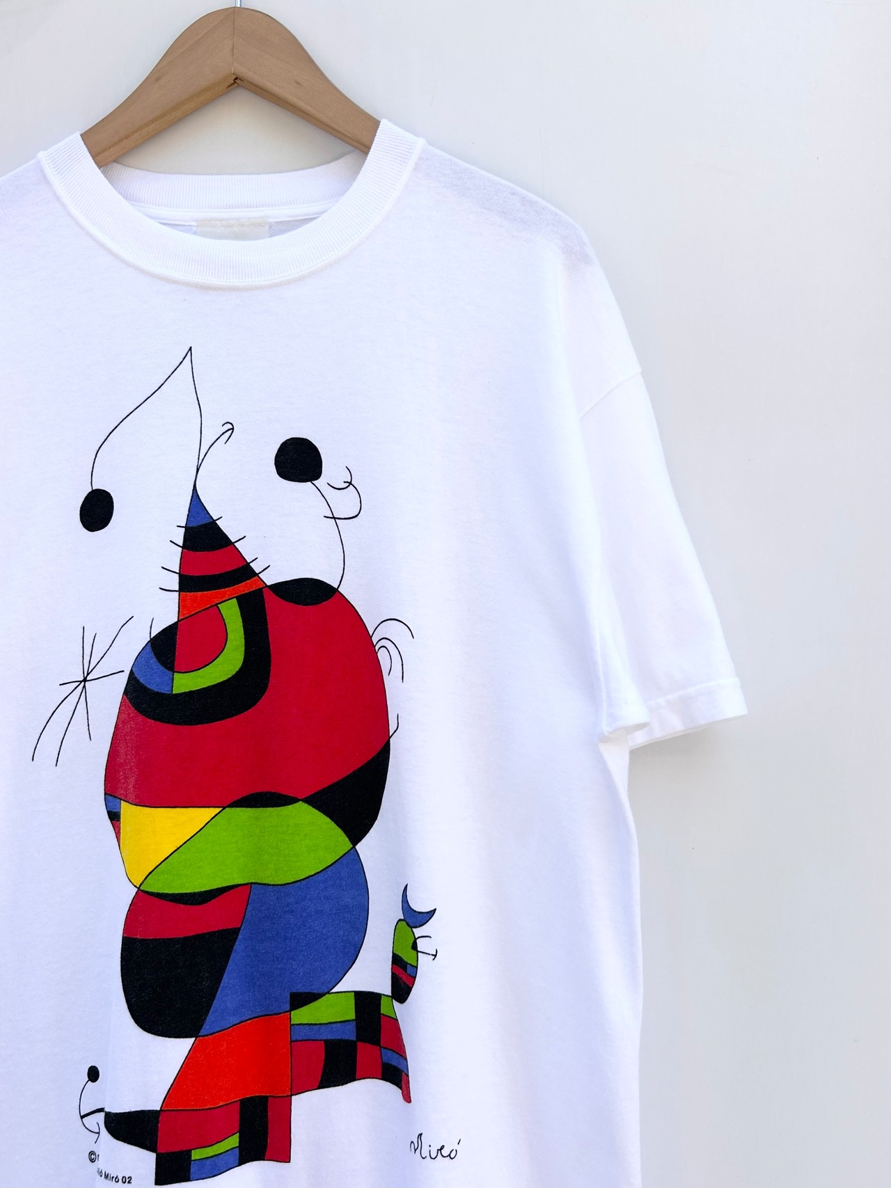 00s Joan Miro "FEMME OISEAU ETOIOE" Art Tee Size L