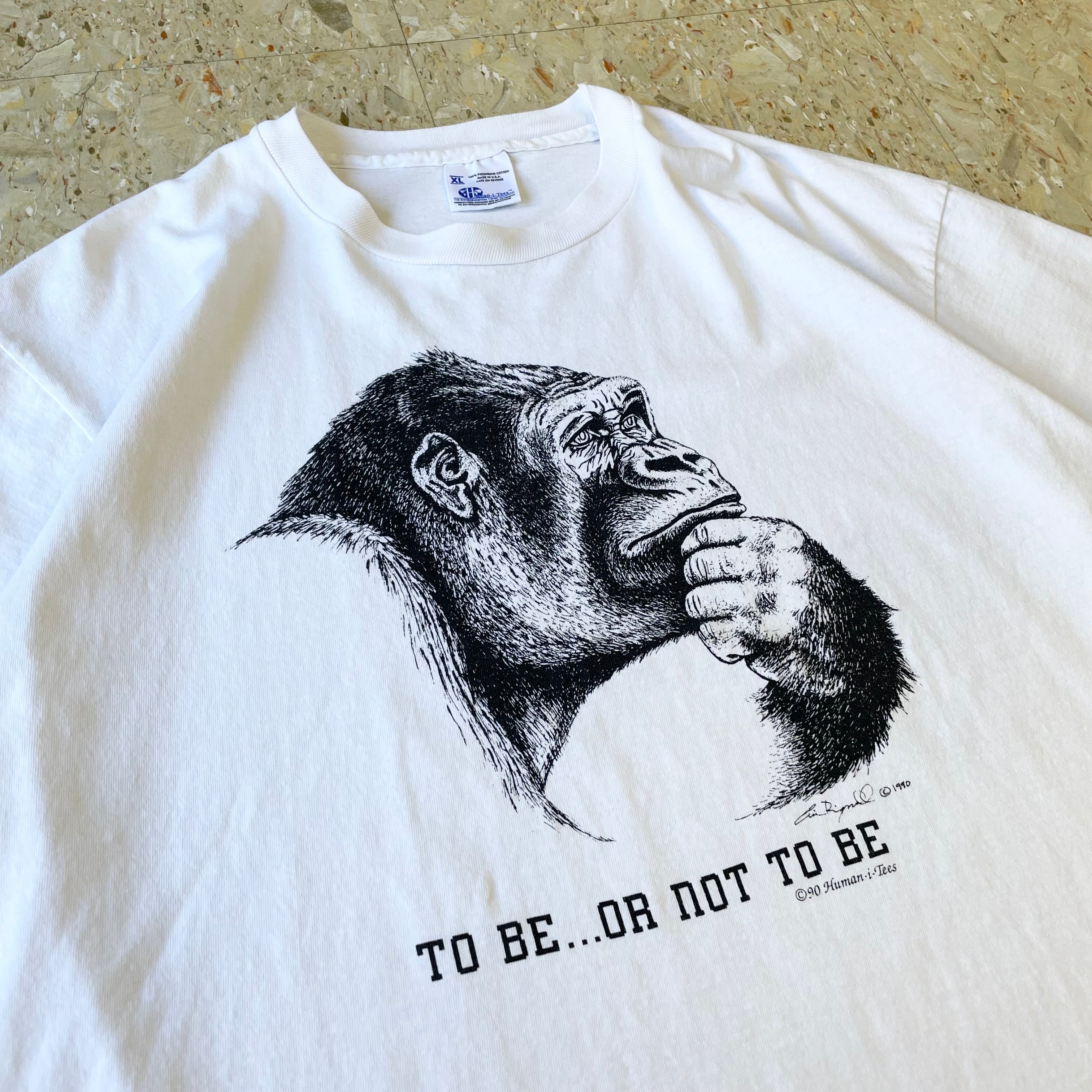 90s USA製 【Human-i-Tees】 ヒューマニティーズ ゴリラ 90s USA製 【Human-i-Tees】 ヒューマニティーズ ゴリラ