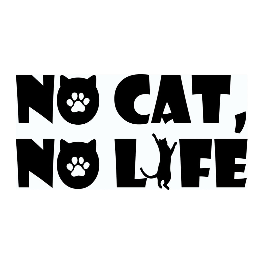 チャリティステッカー|NO CAT ,NO LIFE|011