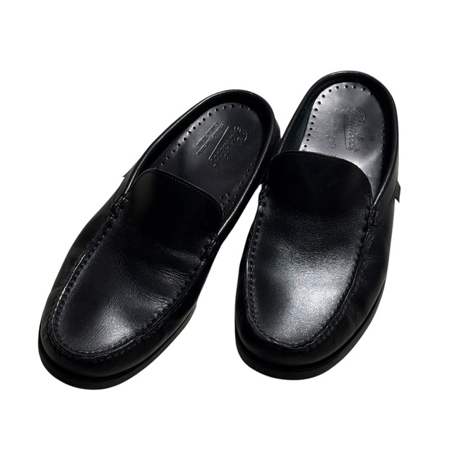 Paraboot black leather slip on