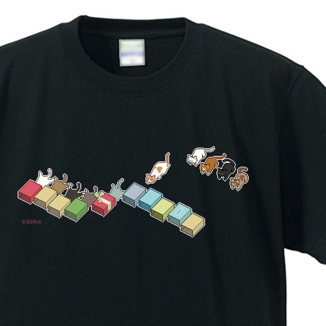 猫ズサー　Tシャツ（黒）