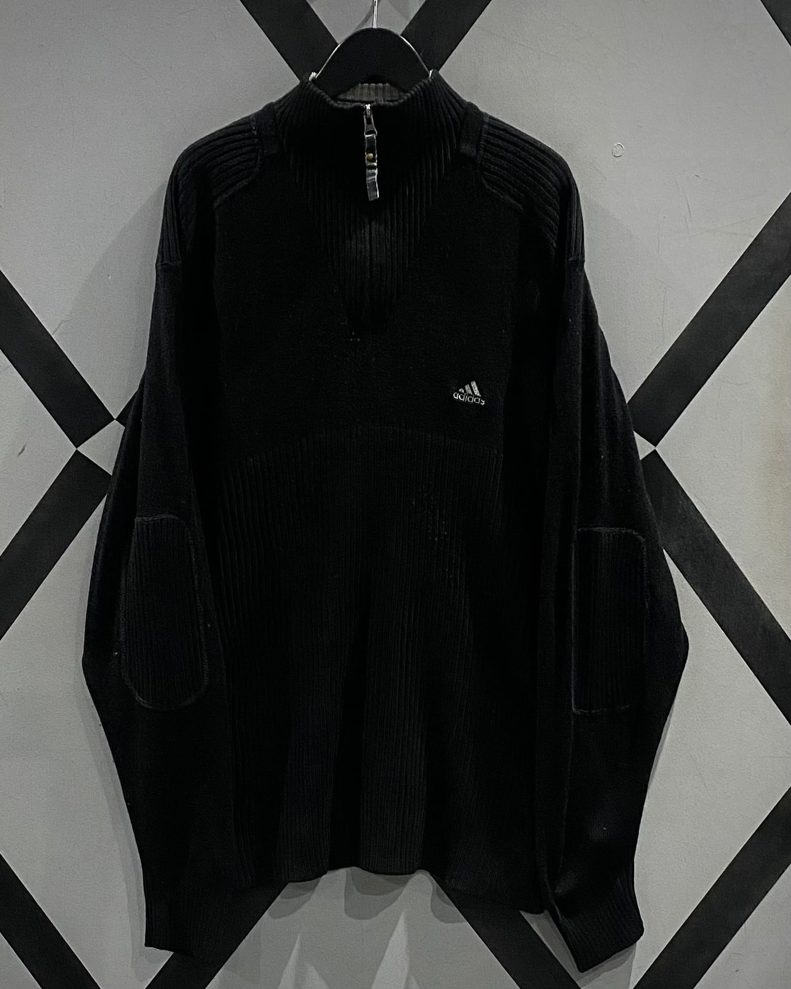 X VINTAGE】“adidas” Rib Switching Loose Half Zip Knit | Caka(カカ