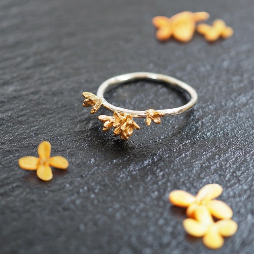 金木犀のリング(silver×gold)