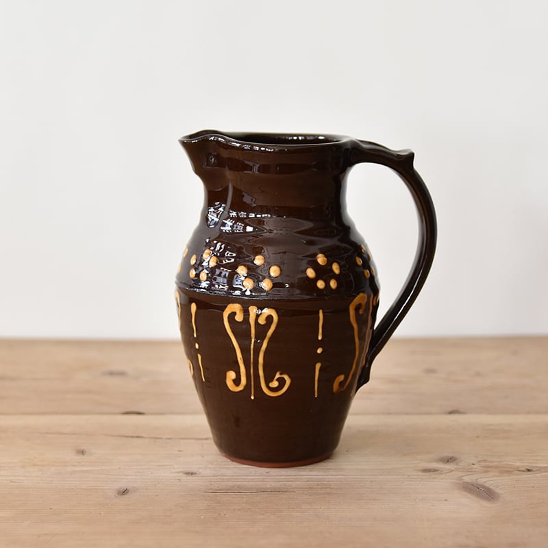 Slipware Water Pitcher / スリップウェア ウォーターピッチャー / 2101-SLW-111387 | BANSE - 大阪箕面市アンティーク・ヴィンテージ家具・雑貨・食器・オブジェ・フラワーベースの専門店