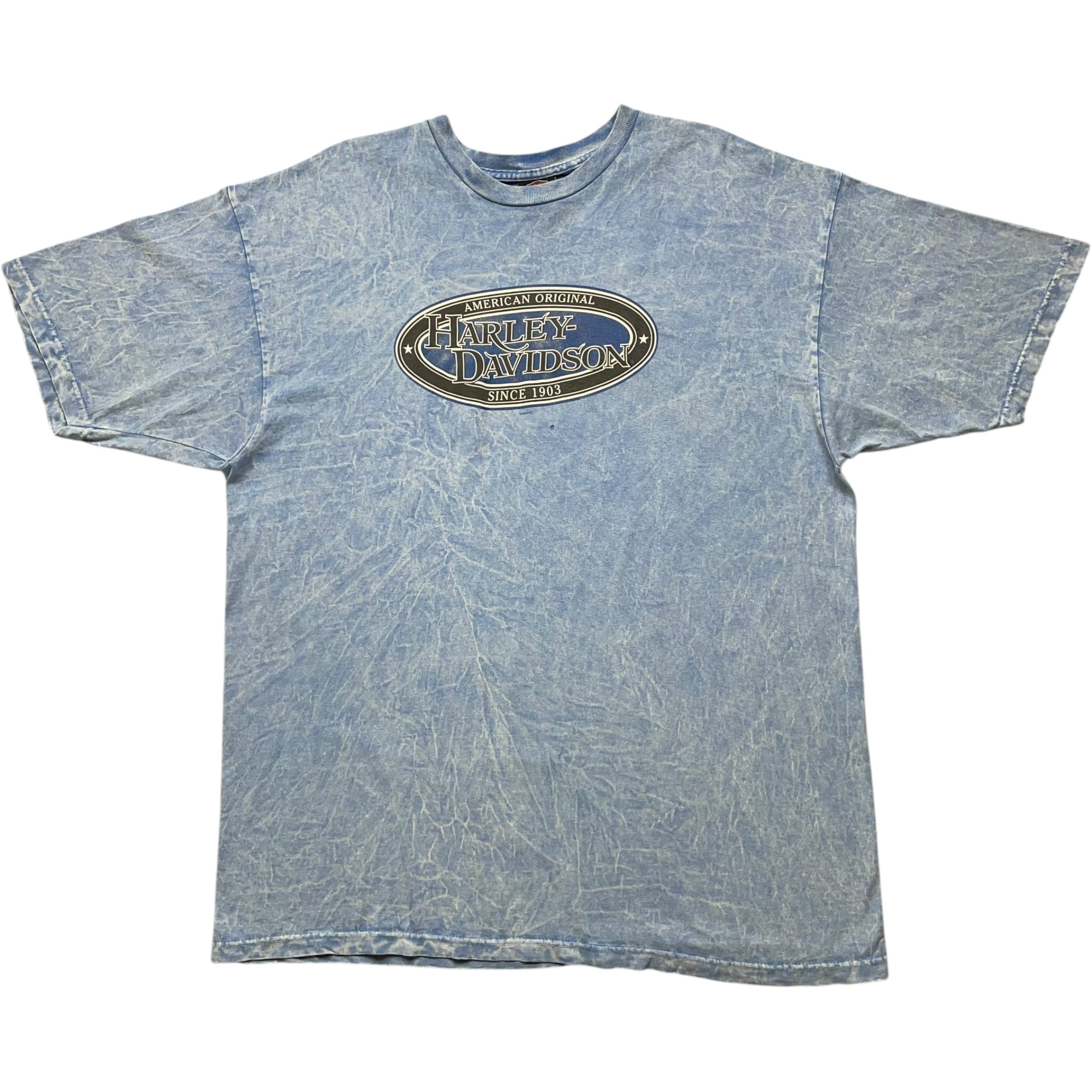 《XXL》 Harley-Davidson ハーレーダビッドソン Tシャツ 両面プリント ライトブルー no.6569