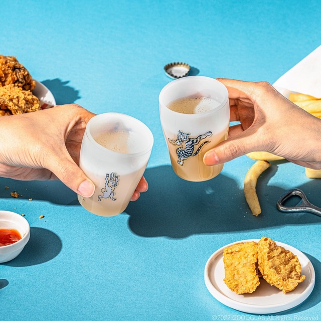 数量・期間限定アウトレット 「只是ZISHI×GOODGLAS コラボビールグラス（ホワイトセット）」 数量限定 残りわずか