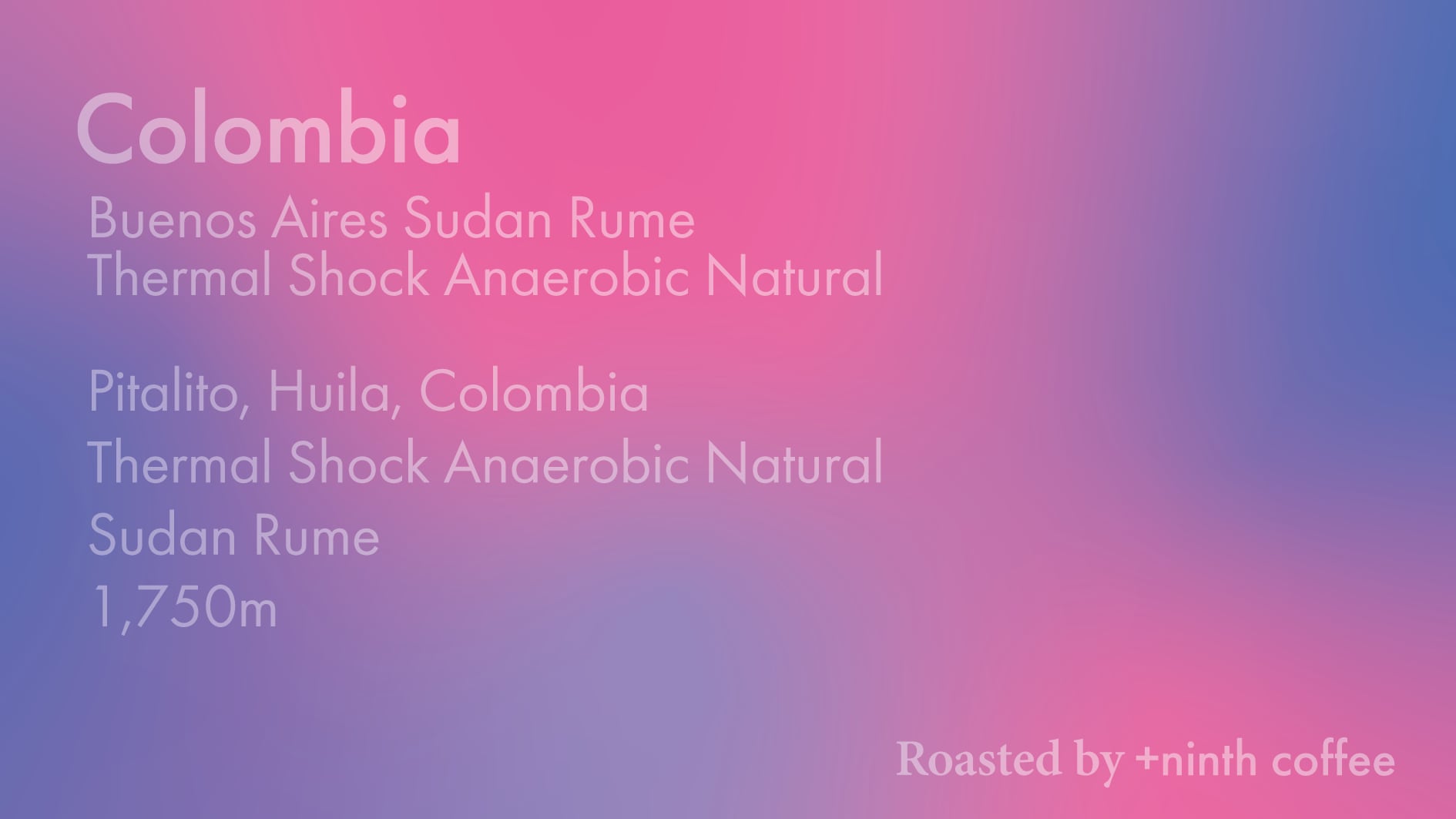 Colombia Buenos Aires,Sudan Rume - Thermal Shock Anaerobic Natural