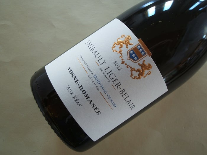 ヴォーヌ・ロマネ オー・レア 2022年 ティボー・リジェ・ベレール