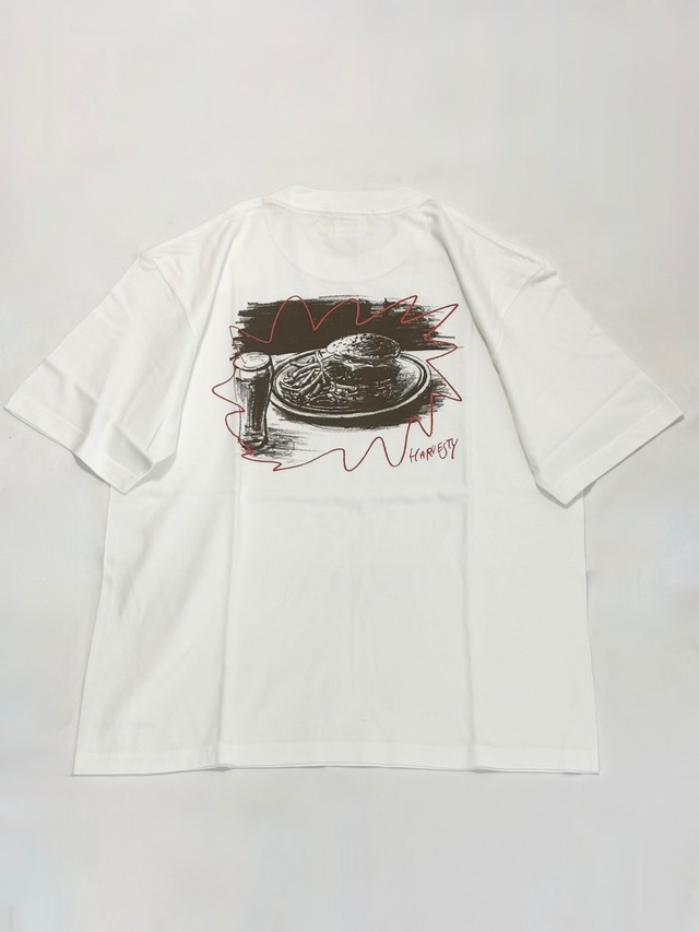 HARVESTY・イワサトミキ×HARVESTY プリントボックスT [BARGER SET]・OFF WHITE