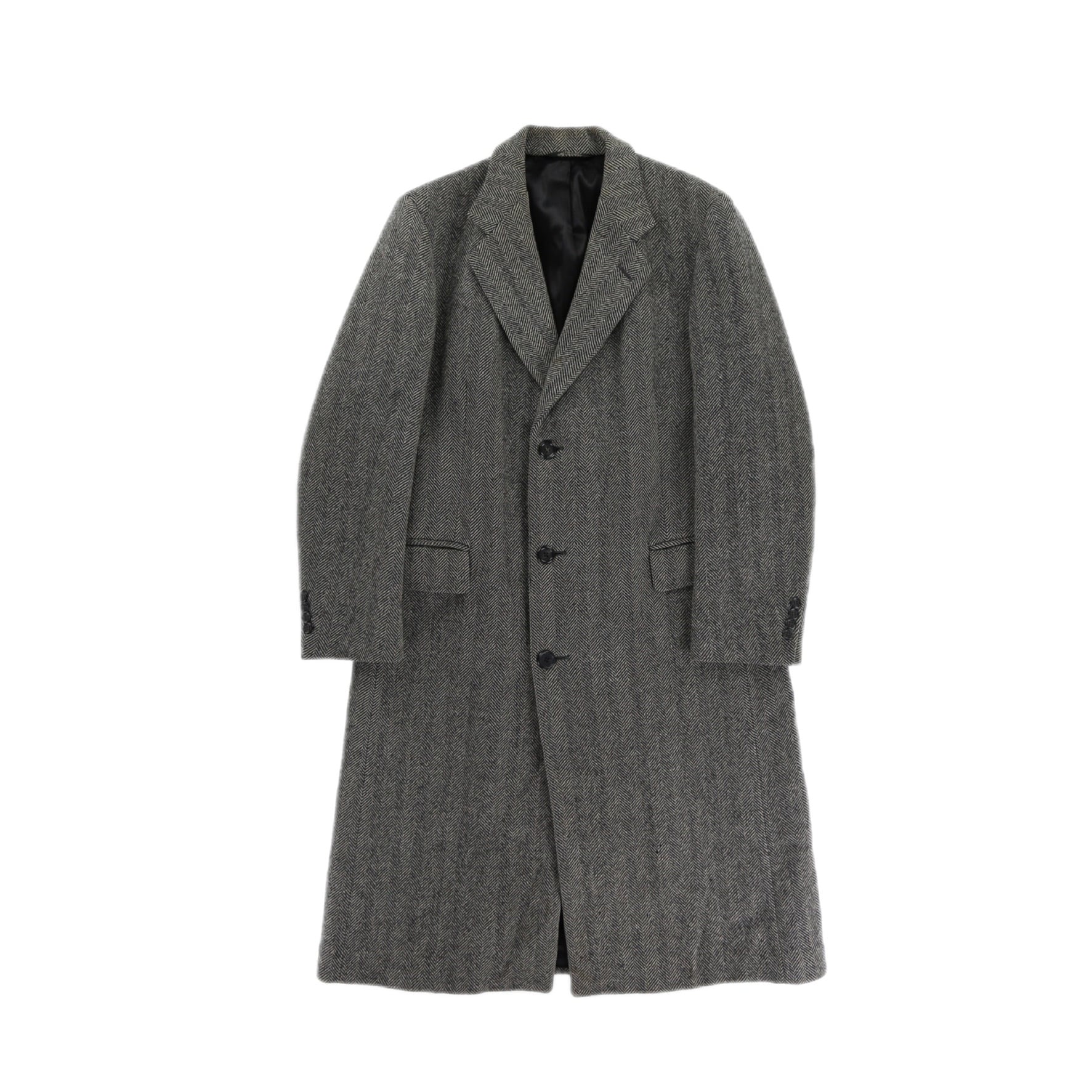 1980s Christian Dior ツイードチェスターコートシングル【OT-6495】 | cv