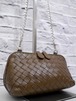 ◆ BOTTEGA VENETA ボッテガヴェネタ イントレチャート クロスボディ レザー ショルダー ミニ バッグ ポーチ ポシェット 茶 ◆ 希少モデル