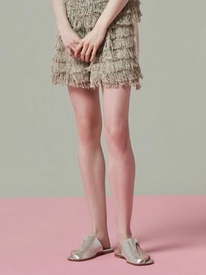 【27SS | 先行予約】FUMIE TANAKA フミエタナカ / パンツ /  metal fringe short PA