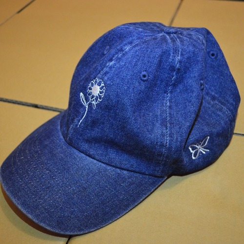 BUTTERFLY CAP DENIM/WHITE