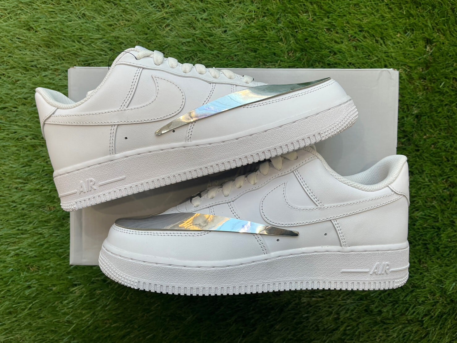 NIKE × COMME des GARCONS HOMME DEUX AIR FORCE 1 '07 CHROME SWOOSH PALCO  LIMITED CW2288-111 26.5㎝ 42067 | BRAND BUYERS OSAKA