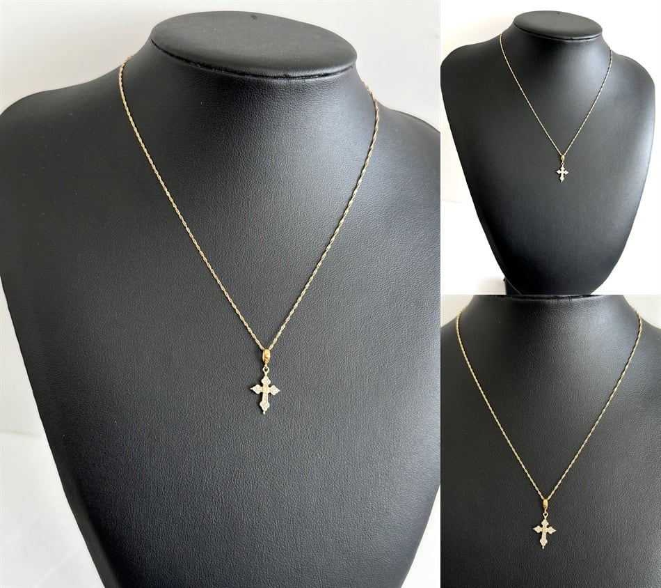 Loree Rodkin ローリーロドキン 18K MINI GOTHIC CROSS PENDANT Yellow